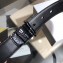 Saint Laurent Width 3cm Monogramme Belt With Square Buckle In Crocodile Embossed Leather Glossy Black/Silver