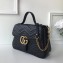 Gucci GG Marmont Medium Top Handle Bag 498109 Black