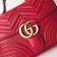 Gucci GG Marmont Medium Top Handle Bag 498109 Red