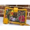 Gucci Padlock GG Flora Print Small Shoulder Bag 498156 Yellow