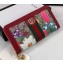 Gucci Web Ophidia GG Flora Zip Around Wallet 523154 Red