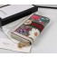Gucci Web Ophidia GG Flora Zip Around Wallet 523154 White
