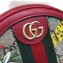 Gucci Web Ophidia GG Flora Print Mini Backpack Bag 598661 Red