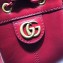 Gucci Leather Ophidia Medium Bucket Backpack Bag 550189 Red