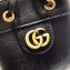 Gucci Leather Ophidia Medium Bucket Backpack Bag 550189 Black