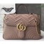 Gucci GG Marmont Medium Top Handle Bag 498109 Nude