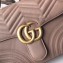 Gucci GG Marmont Medium Top Handle Bag 498109 Nude