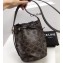 Celine Small Drawstring Bucket Triomphe Canvas Bag Black 2019