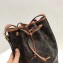 Celine Small Drawstring Bucket Triomphe Canvas Bag Brown 2019