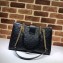 Gucci Padlock Signature Leather Medium Shoulder Bag 479197 Black