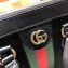 Gucci Web Ophidia Suede Leather Small Tote Bag 547551 Black
