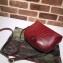 Gucci Ophidia Crocodile Pattern Small Shoulder Bag 499621 Red