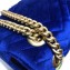 Gucci GG Marmont Small Matelassé Shoulder Bag 443497 Embroidered Velvet Blue