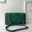 Gucci GG Marmont Small Matelassé Shoulder Bag 443497 Leather Green