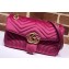 Gucci GG Marmont Small Matelassé Shoulder Bag 443497 Velvet Fuchsia