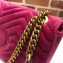 Gucci GG Marmont Small Matelassé Shoulder Bag 443497 Velvet Fuchsia