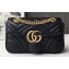 Gucci GG Marmont Mini Matelassé Shoulder Bag 446744 Leather Black