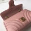 Gucci GG Marmont Mini Matelassé Shoulder Bag 446744 Leather Pink