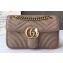 Gucci GG Marmont Mini Matelassé Shoulder Bag 446744 Leather Nude