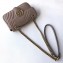 Gucci GG Marmont Mini Matelassé Shoulder Bag 446744 Leather Nude