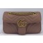 Gucci GG Marmont Mini Matelassé Shoulder Bag 446744 Leather Nude Pink