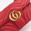 Gucci GG Marmont Mini Matelassé Shoulder Bag 446744 Leather Red