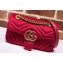 Gucci GG Marmont Mini Matelassé Shoulder Bag 446744 Velvet Red