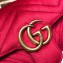 Gucci GG Marmont Mini Matelassé Shoulder Bag 446744 Velvet Red