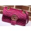 Gucci GG Marmont Mini Matelassé Shoulder Bag 446744 Velvet Fuchsia