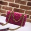 Gucci GG Marmont Mini Matelassé Shoulder Bag 446744 Velvet Fuchsia
