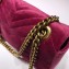 Gucci GG Marmont Mini Matelassé Shoulder Bag 446744 Velvet Fuchsia
