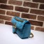 Gucci GG Marmont Mini Matelassé Shoulder Bag 446744 Velvet Light Blue