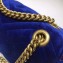 Gucci GG Marmont Mini Matelassé Shoulder Bag 446744 Velvet Blue
