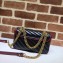 Gucci GG Marmont Mini Matelassé Shoulder Bag 446744 Diagonal Leather Black
