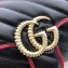 Gucci GG Marmont Mini Matelassé Shoulder Bag 446744 Diagonal Leather Black