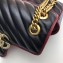 Gucci GG Marmont Mini Matelassé Shoulder Bag 446744 Diagonal Leather Black