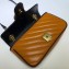Gucci GG Marmont Mini Matelassé Shoulder Bag 446744 Diagonal Leather Brown