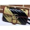 Gucci GG Marmont Mini Matelassé Shoulder Bag 446744 Diagonal Leather Beige/Black