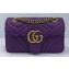 Gucci GG Marmont Mini Matelassé Shoulder Bag 446744 Leather Purple