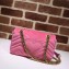 Gucci GG Marmont Mini Matelassé Shoulder Bag 446744 Velvet Pink