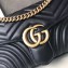 Gucci GG Marmont Small Matelassé Shoulder Bag 443497 Leather Black