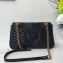 Gucci GG Marmont Medium Matelassé Shoulder Bag 443496 Leather Black
