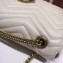 Gucci GG Marmont Medium Matelassé Shoulder Bag 443496 Leather White