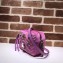 Gucci GG Marmont Mini Matelassé Shoulder Camera Bag 448065 Velvet Crystals Pink