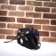 Gucci GG Marmont Mini Matelassé Shoulder Camera Bag 448065 Velvet Crystals Black
