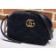 Gucci GG Marmont Mini Matelassé Shoulder Camera Bag 448065 Velvet Black