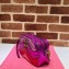 Gucci GG Marmont Mini Matelassé Shoulder Camera Bag 448065 Metallic Leather Fuchsia