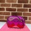 Gucci GG Marmont Mini Matelassé Shoulder Camera Bag 448065 Metallic Leather Fuchsia