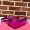 Gucci GG Marmont Mini Matelassé Shoulder Camera Bag 448065 Metallic Leather Fuchsia