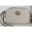 Gucci GG Marmont Mini Matelassé Shoulder Camera Bag 448065 Leather White